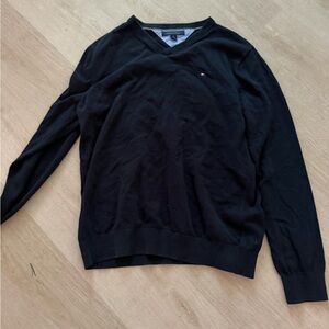 Tommy Hilfiger Men's V-Neck Black Sweater